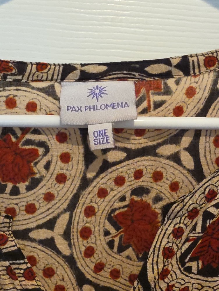Pax Philomena Women’s Printed Kaftan In Red And Black — image 2 of 5